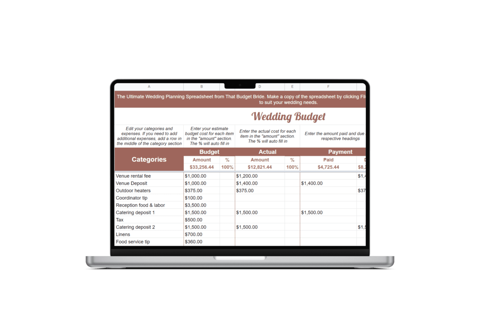 The Easy Google Sheets Wedding Planner You Must Use